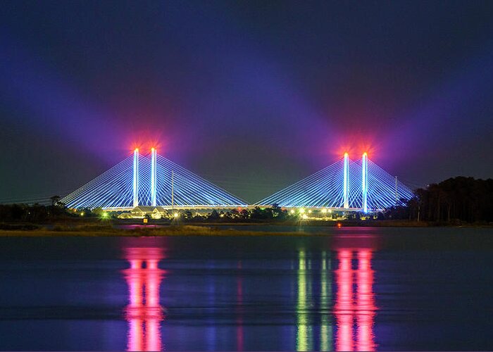 Architectural Greeting Card featuring the photograph Indian River Inlet Bridge by Traveler's Pics