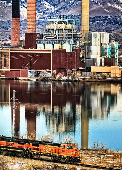 Power Plant Greeting Card featuring the photograph Industrial Train by Juli Ellen