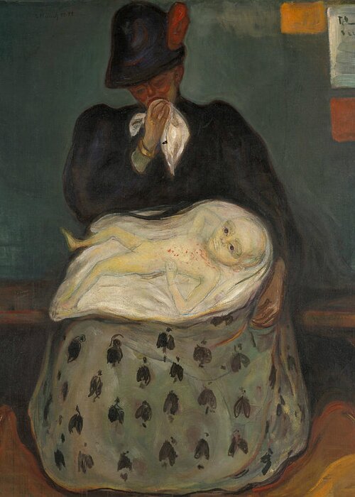 19th Century Norwegian Painters Greeting Card featuring the painting Inheritance by Edvard Munch