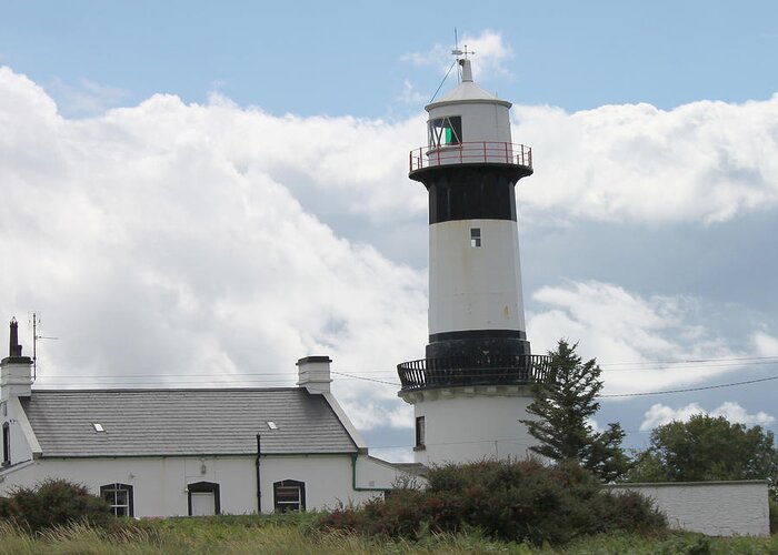 Lighthouse Greeting Card featuring the photograph Inishowen Lighthouse by John Moyer
