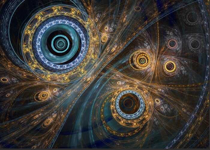 Fractal Greeting Card featuring the digital art Inner complex by Martin Capek
