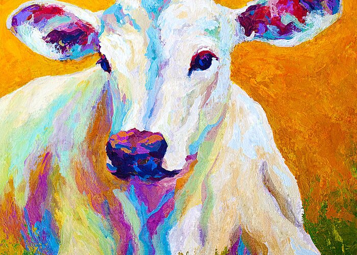 Cows Greeting Card featuring the painting Innocence by Marion Rose