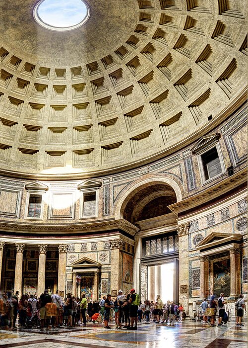 Pantheon Greeting Card featuring the photograph Inside the Pantheon by Weston Westmoreland
