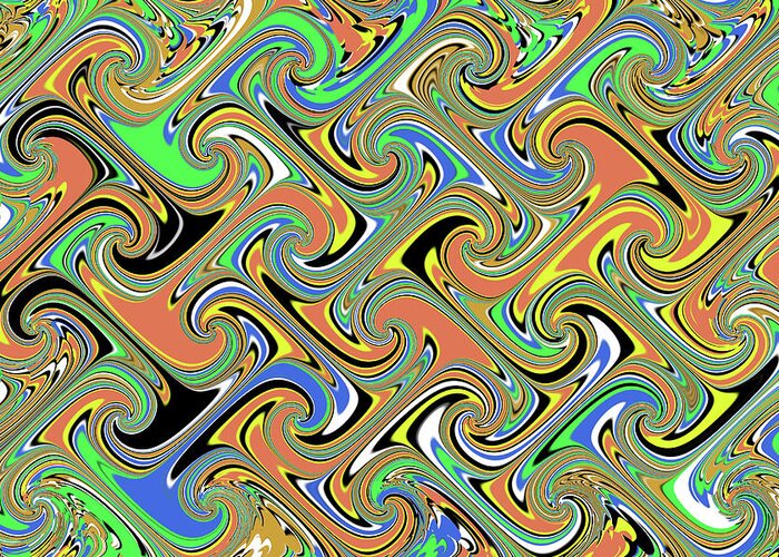 Interesting Curves Abstract Greeting Card featuring the digital art Interesting Curves Abstract by Tom Janca