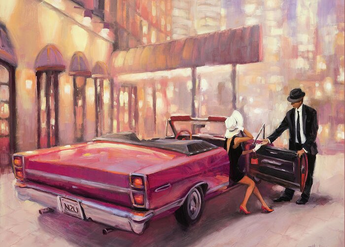 Romance Greeting Card featuring the painting Into You by Steve Henderson