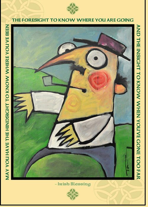 Irish Greeting Card featuring the painting Irish Blessing Poster by Tim Nyberg