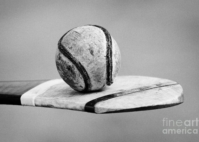 Northern Greeting Card featuring the photograph Irish Hurling Ball And Stick by Joe Fox