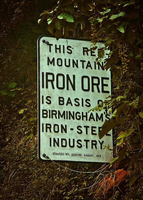 Birmingham Greeting Card featuring the photograph Iron Ore Seam by Just Birmingham