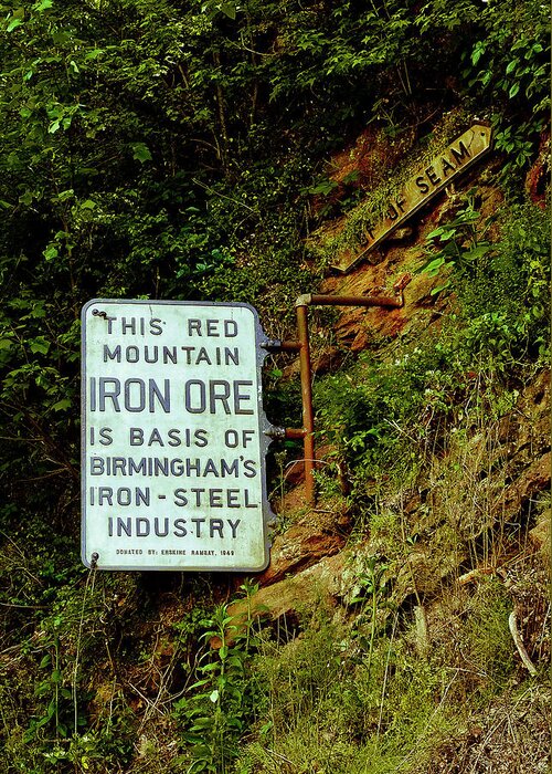  Greeting Card featuring the photograph Iron Ore Seam Marker by Just Birmingham