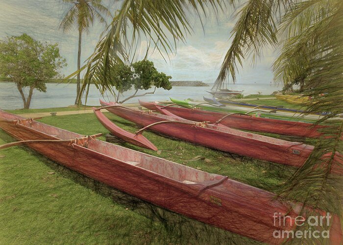 Outrigger Canoes Greeting Card featuring the photograph Island Sketches by Scott Cameron