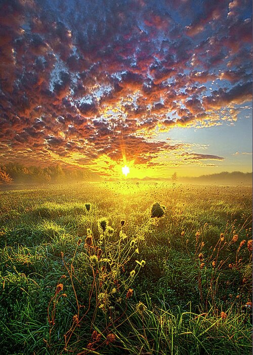 Clouds Greeting Card featuring the photograph It Begins With A Word by Phil Koch