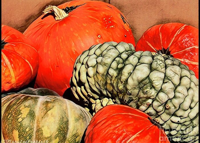 Photograph Greeting Card featuring the photograph It's Pumpkin season by MaryLee Parker