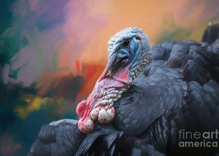 Turkey Greeting Card featuring the photograph It's Turkey Time by Eva Lechner