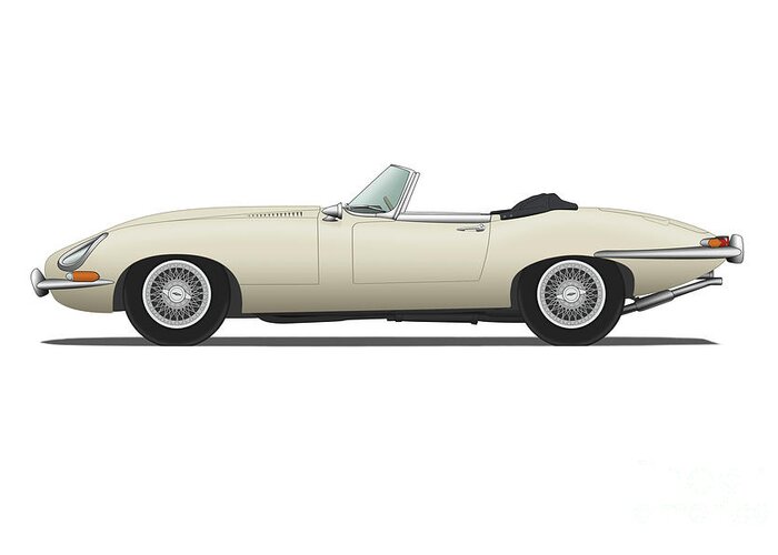 Jaguar E Type Roadster Old English White Greeting Card For Sale By Steve H Clark Photography