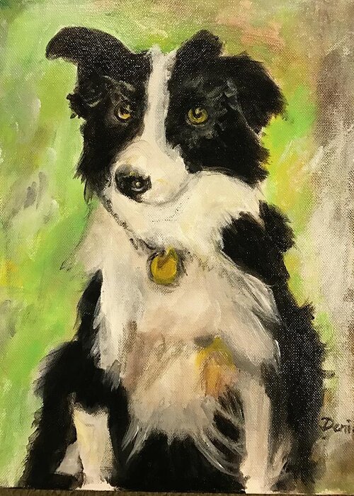 Dog Greeting Card featuring the painting Jake by Denice Palanuk Wilson