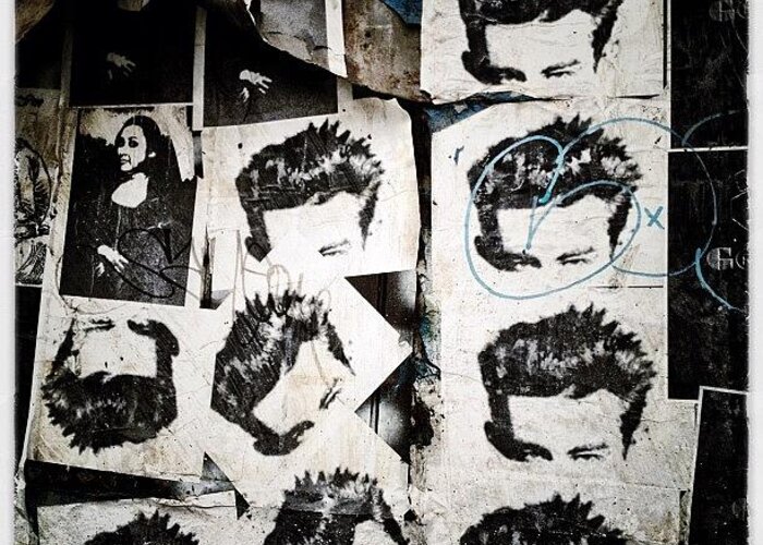 Wheatpaste Greeting Card featuring the photograph James Dean by Natasha Marco