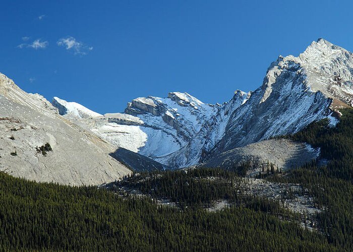 Jasper Greeting Card featuring the photograph Jasper mountain scene by Pierre Leclerc Photography