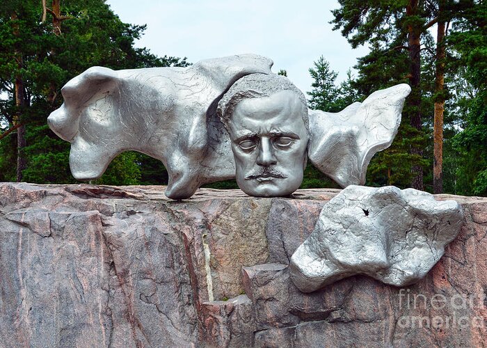 Sibelius Greeting Card featuring the photograph Jean Sibelius Sculpture by Catherine Sherman