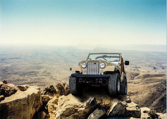 Jeep Greeting Card featuring the photograph Jeep On a Mountain by Brian Kinney