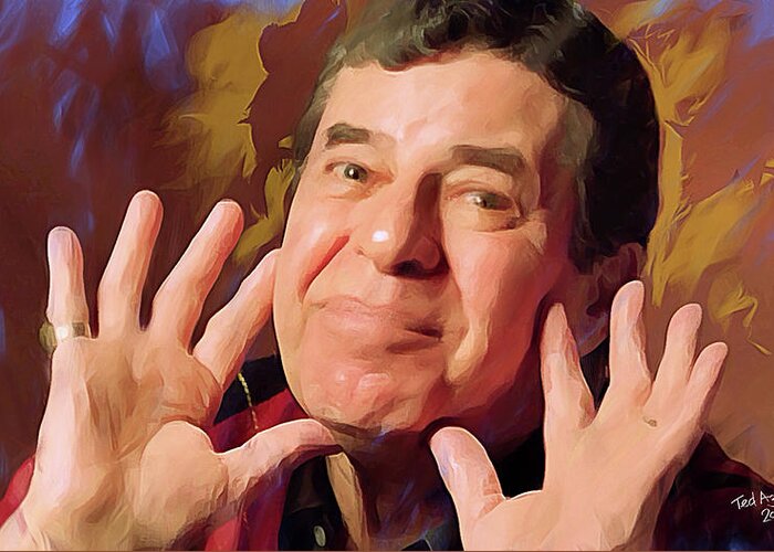 Jerry Lewis Greeting Card featuring the digital art Jerry Lewis by Ted Azriel