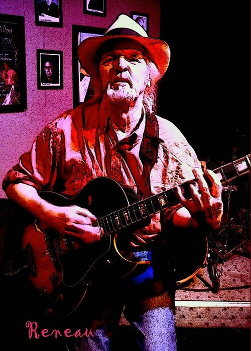 Music Greeting Card featuring the photograph Jerry Miller - Moby Grape Man 1 by A L Sadie Reneau