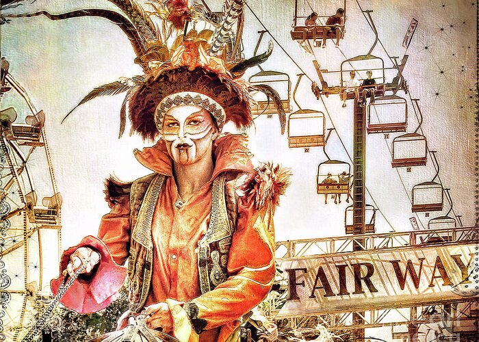 Digital Art Greeting Card featuring the photograph Jester of the Fair by Jennie Breeze