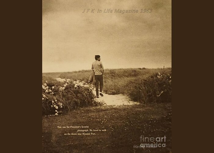 Photo Greeting Card featuring the photograph JFK in Life Magazine by Marsha Heiken