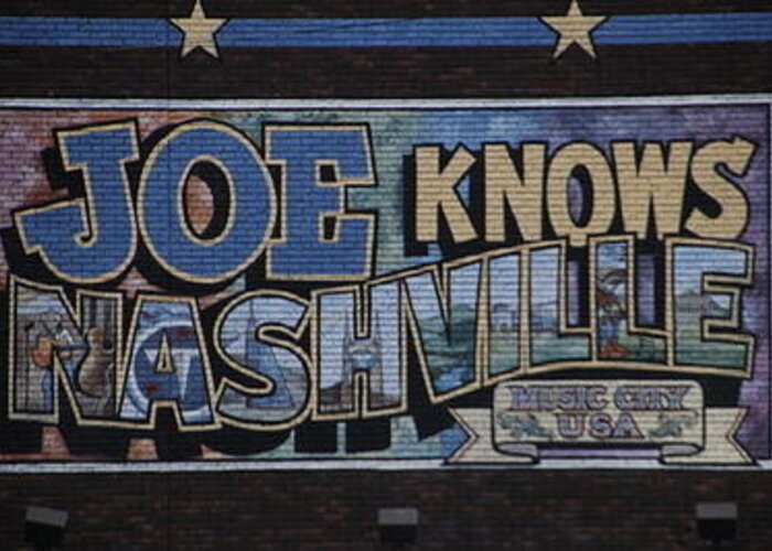 Nashville Greeting Card featuring the photograph Joe Knows Nashville Tennessee by Valerie Collins