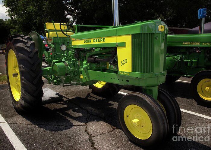 Tractor Greeting Card featuring the photograph John Deere 520 by Mike Eingle