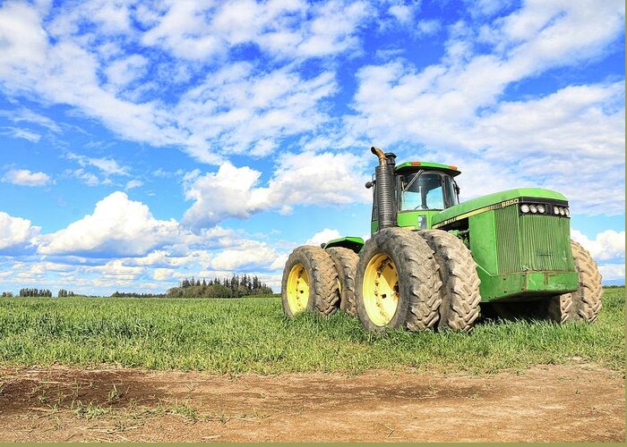 John Deere Greeting Card featuring the photograph John Deere 8850 by Steve McKinzie