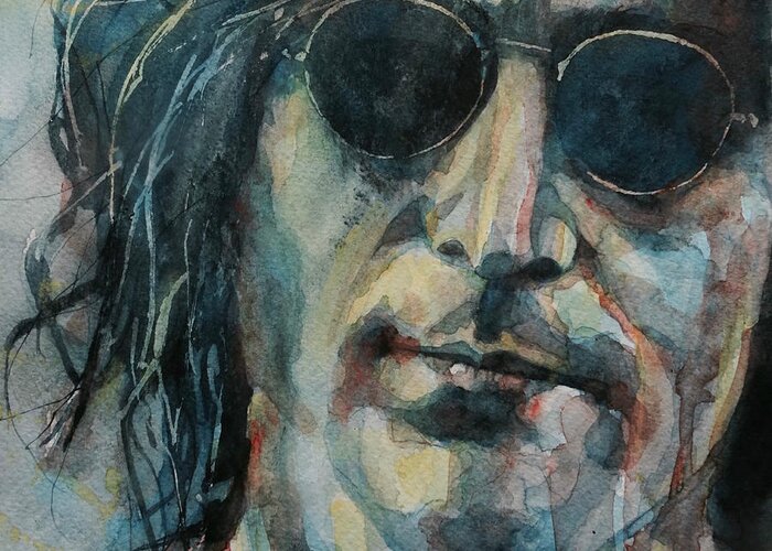 John Lennon Greeting Card featuring the painting John Lennon by Paul Lovering