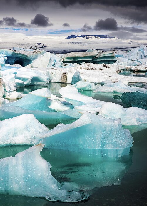 Iceland Greeting Card featuring the photograph Jokulsarlon Glacier Lagoon Iceland with Icebergs by Matthias Hauser