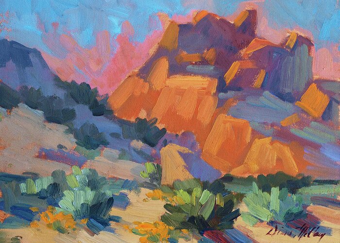 Joshua Tree Greeting Card featuring the painting Joshua Afternoon by Diane McClary