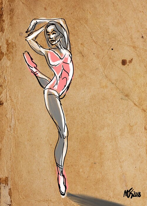 Dancer Greeting Card featuring the digital art Joyful by Michael Kallstrom