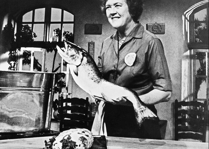 1973 Greeting Card featuring the photograph Julia Child by Granger