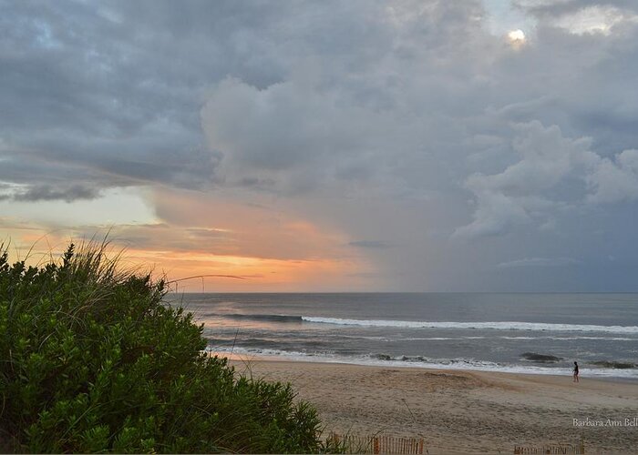 Obx Sunrise Greeting Card featuring the photograph June 18, Sunrise by Barbara Ann Bell