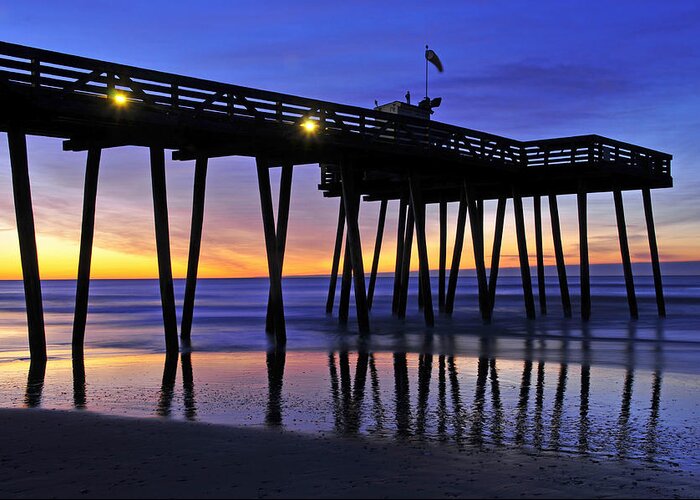 Ocean City Greeting Card featuring the photograph Just Before Dawn by Dan Myers