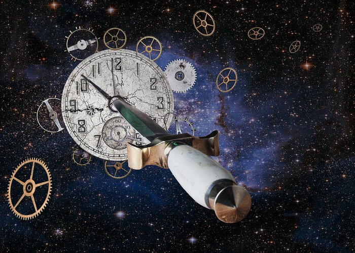 Clock Greeting Card featuring the photograph Just Killing Time by Tom Mc Nemar