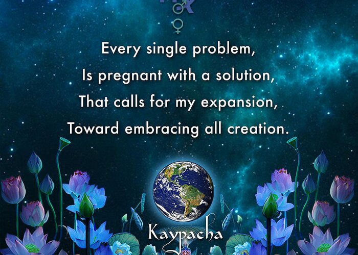 Birth Greeting Card featuring the mixed media Kaypacha's mantra 10.28.2015 by Richard Laeton