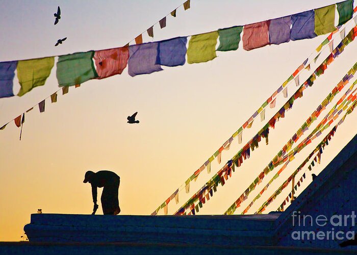 Nepal Greeting Card featuring the photograph Kdu_nepal_d113 by Craig Lovell