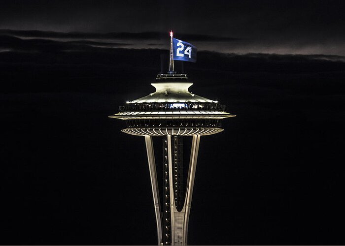 Space Needle Greeting Card featuring the photograph Ken Griffey Jr. Space Needle by Matt McDonald