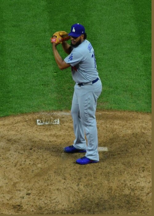 Los Greeting Card featuring the photograph Kenley Jansen by Frozen in Time Fine Art Photography