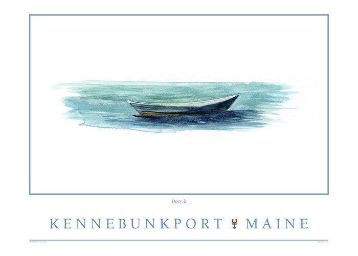 Kennebunkport Greeting Card featuring the digital art Kennebunkport Dory 2 by Paul Gaj