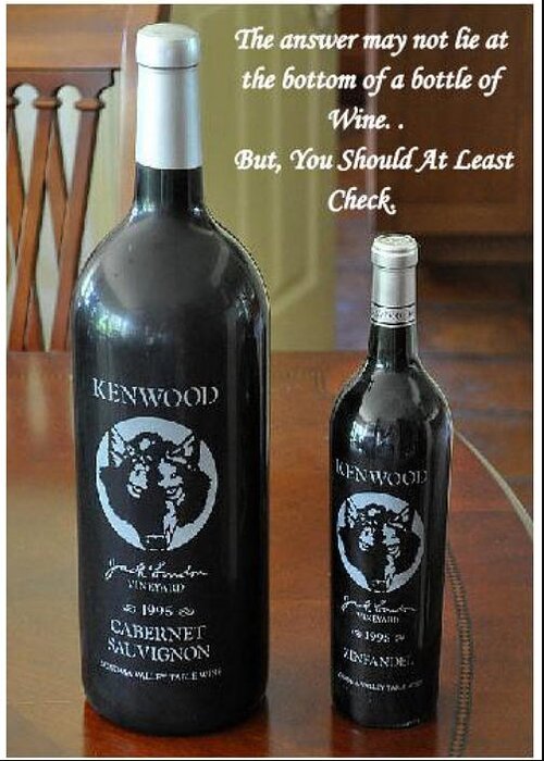 Wine Greeting Card featuring the photograph Kenwood Wines by Jay Milo