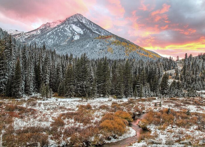 Utah Greeting Card featuring the photograph Kessler Peak Fall Sunset by Brett Pelletier