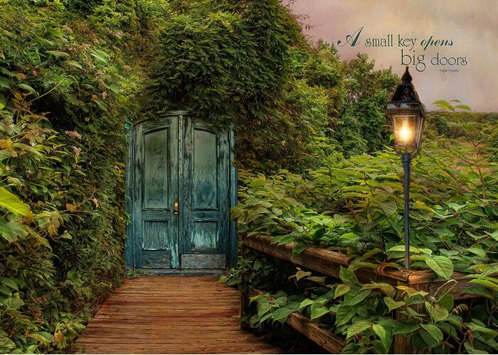 Door Greeting Card featuring the photograph Key To Dreams by Robin-Lee Vieira