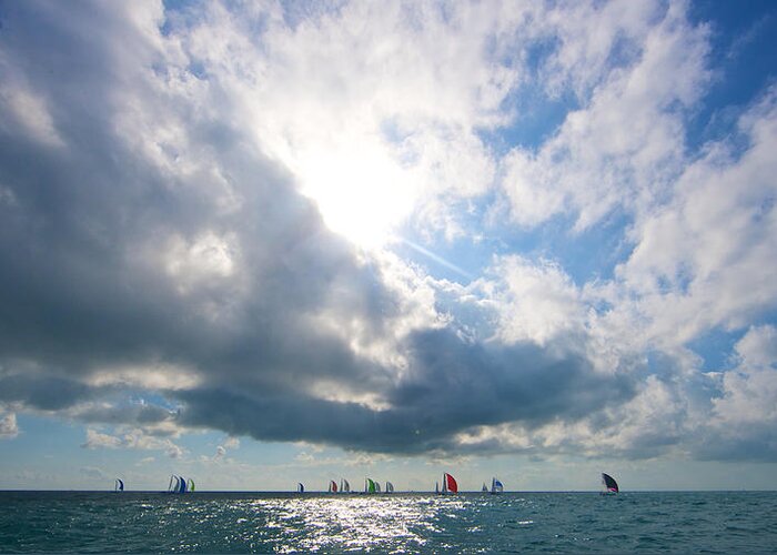 Key West Greeting Card featuring the photograph Key West Racing Vista by Steven Lapkin