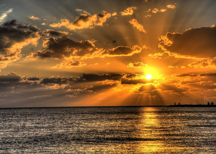 Key West Greeting Card featuring the photograph Key West Sunset by Shawn Everhart