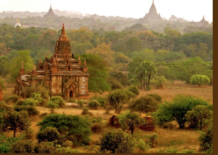 Bagan Greeting Card featuring the photograph Kingdom of Temples by HweeYen Ong