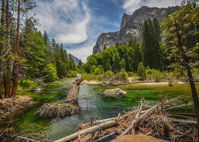 Sequoia National Park Greeting Card featuring the photograph Kings river and the grand sentinel by Asif Islam